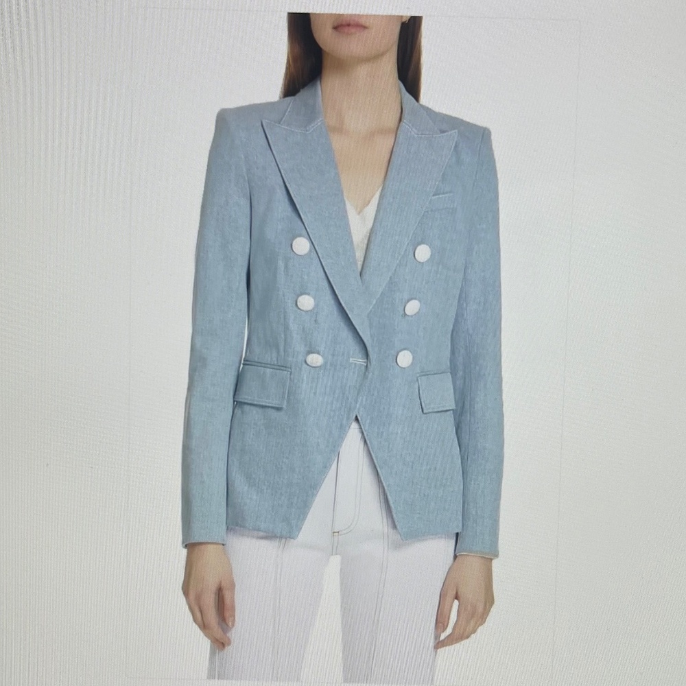 Veronica Beard Denim Miller Dickey Jacket sz 8 - Picture 12 of 13